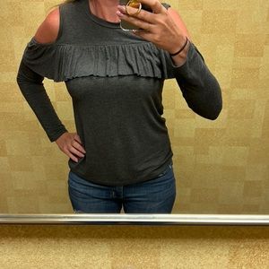 Gray top!!! Perfect to dress up or down..